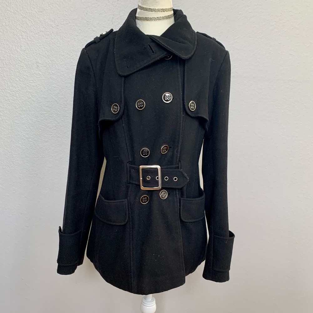 Green With Envy Black 60% Recycled Wool Coat